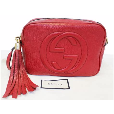 gucci soho disco bag red or black|Gucci soho disco bag price.